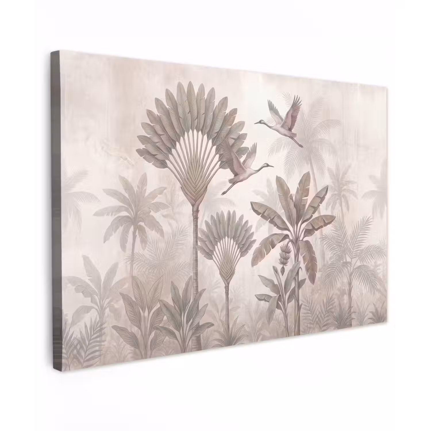 Vogel - Tropisch - Jungle - Natuur - Beige Tuinposter op houten frame 2 cm dik klein -3d