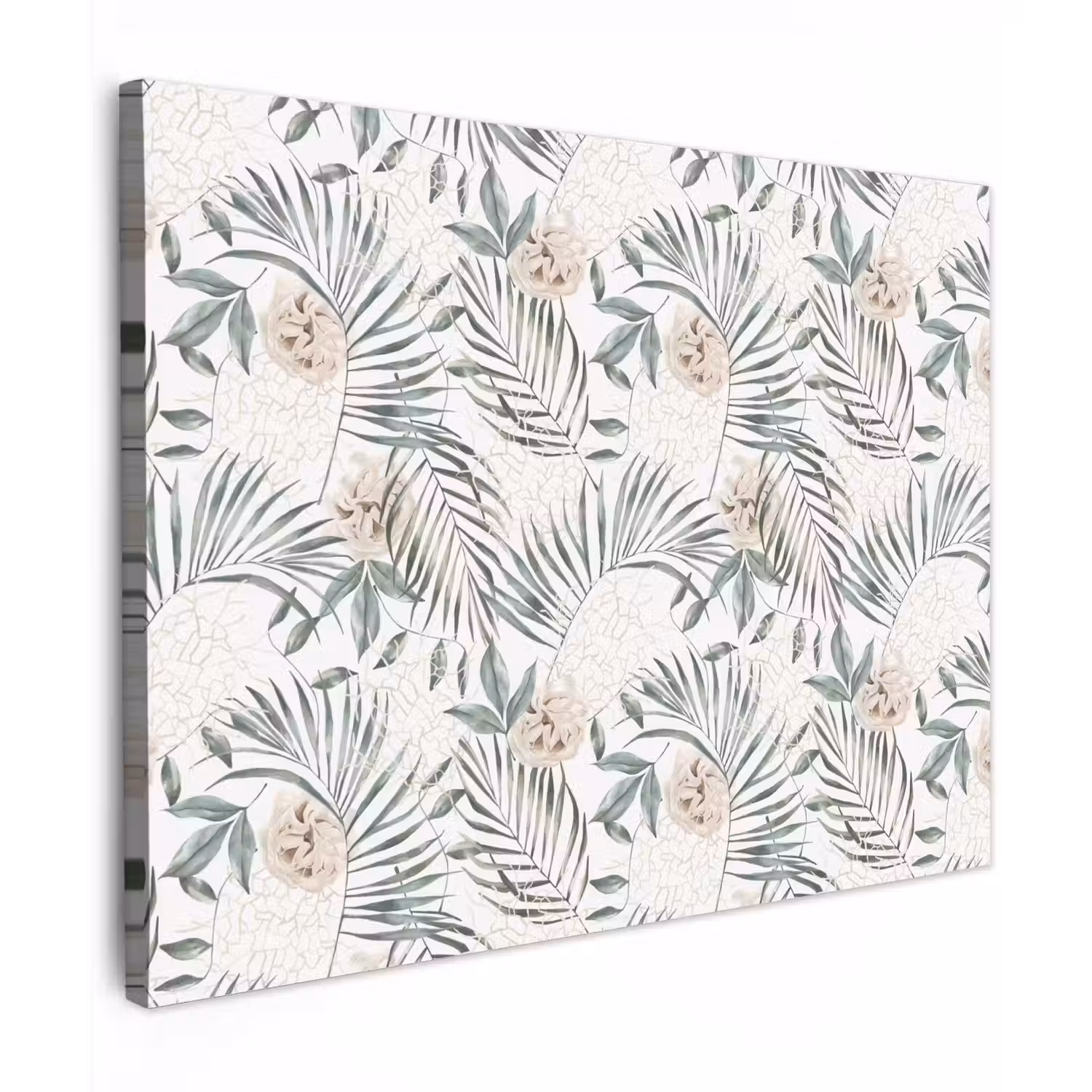 Boho - Jungle - Bloemen - Bladeren Tuinposter op houten frame 2 cm dik klein -3d
