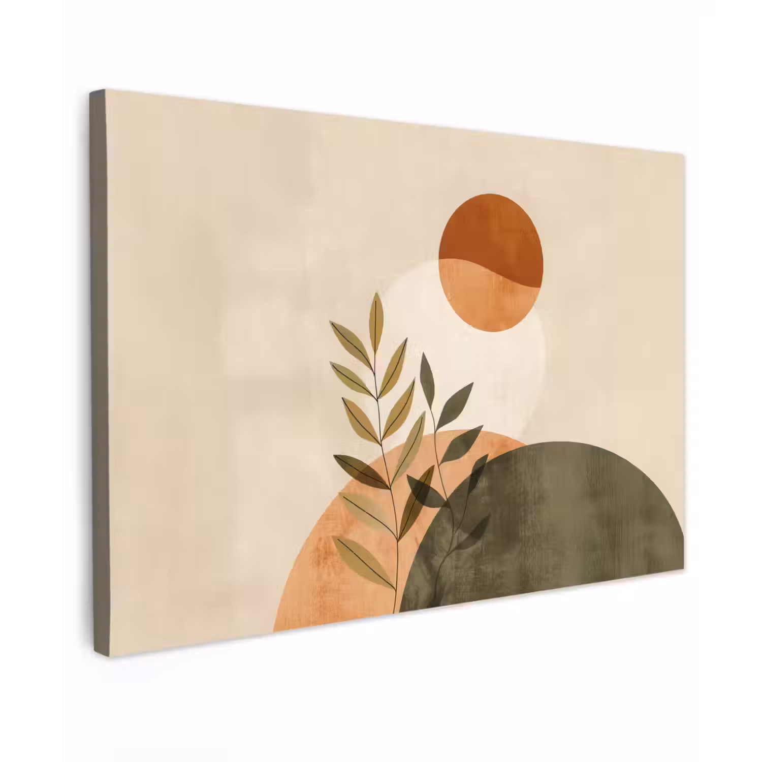 Takken - Vormen - Abstract Tuinposter op houten frame 2 cm dik klein -3d