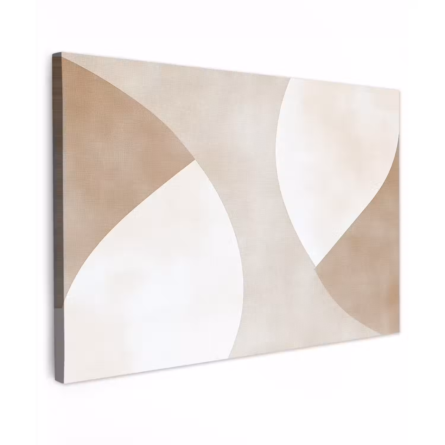 Bruin - Japandi - Abstract Tuinposter op houten frame 2 cm dik klein -3d