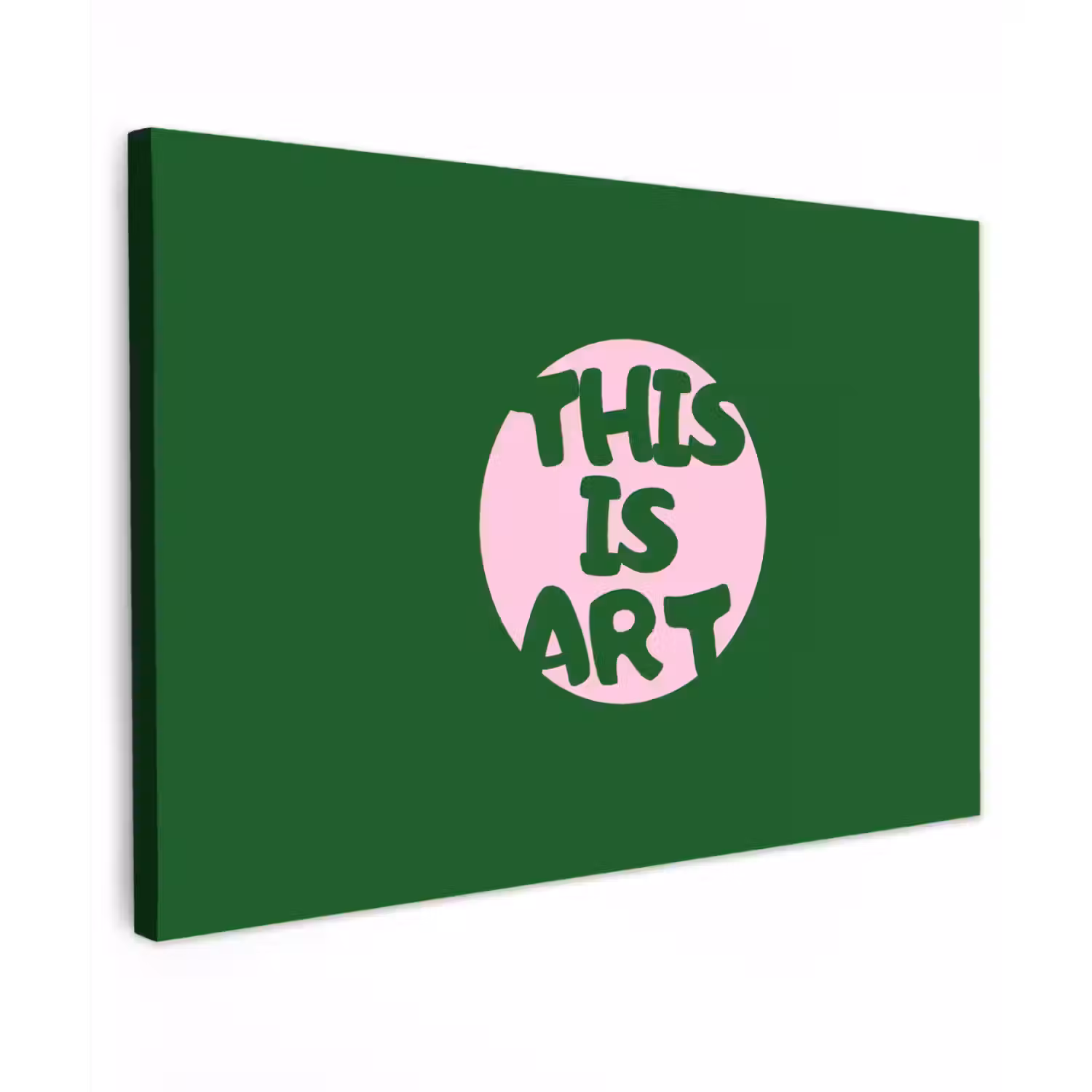 Cirkel - Roze - Tekst - Art Tuinposter op houten frame 2 cm dik klein -3d