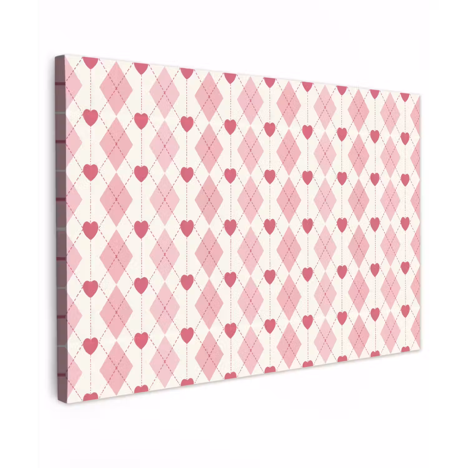 Ruiten - Klassiek - Roze - Wit Tuinposter op houten frame 2 cm dik klein 845 -3d