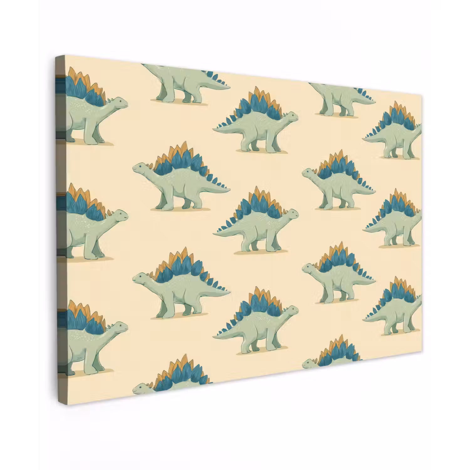 Dino - Patroon - Groen Tuinposter op houten frame 2 cm dik klein 845 -3d