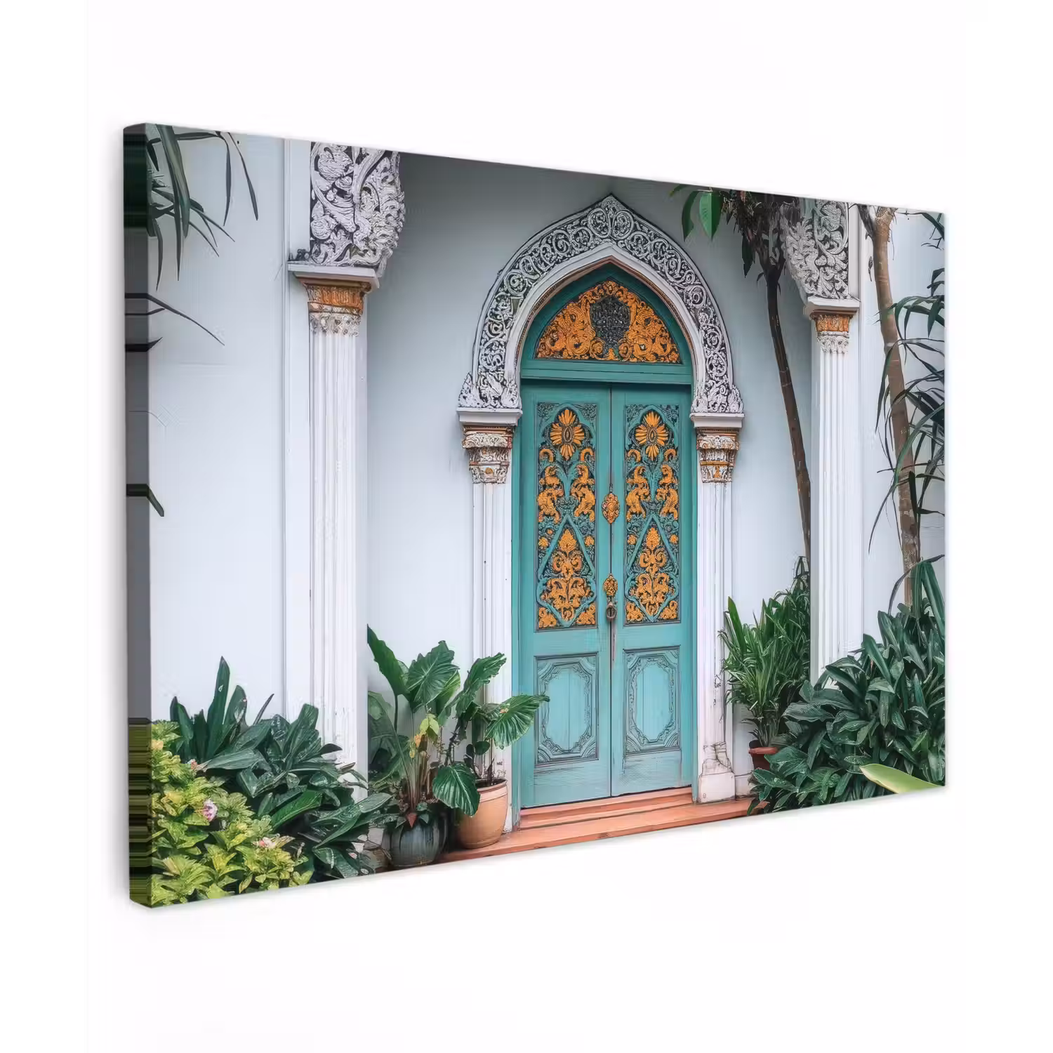 Deur - Patronen - Planten Tuinposter op houten frame 2 cm dik klein -3d