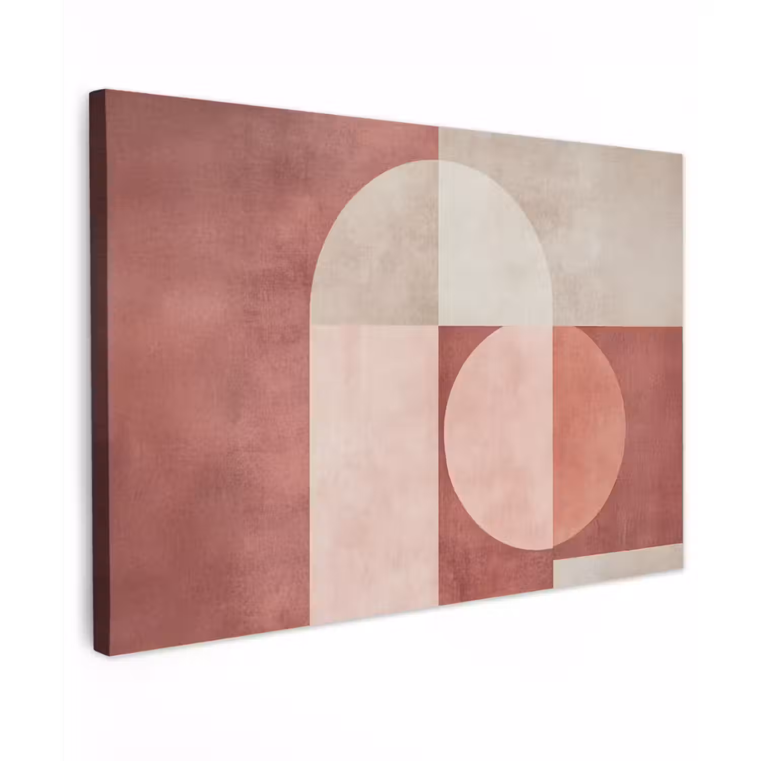 Figuren - Abstract - Roze Tuinposter op houten frame 2 cm dik klein -3d