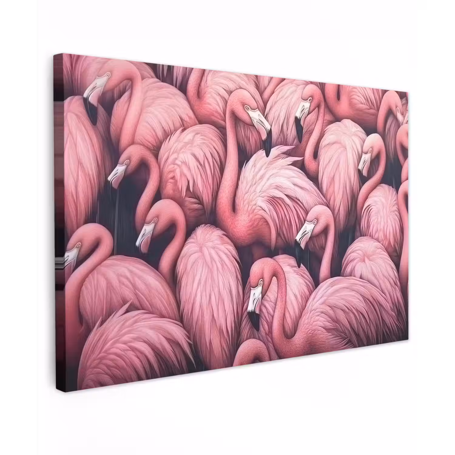 Flamingo - Roze - Dieren Tuinposter op houten frame 2 cm dik klein -3d