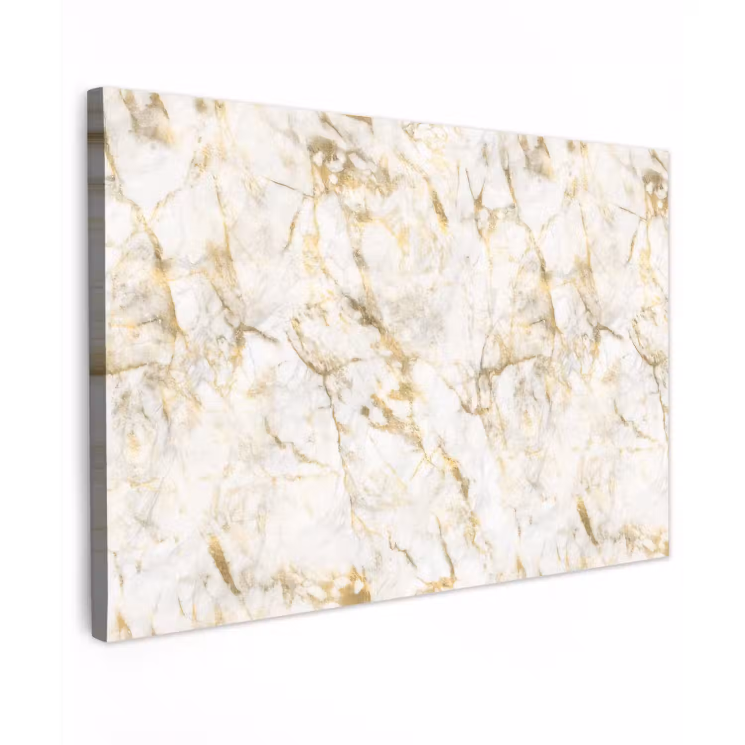 Goud - Licht - Nerf - Marmer Tuinposter op houten frame 2 cm dik klein 845 -3d