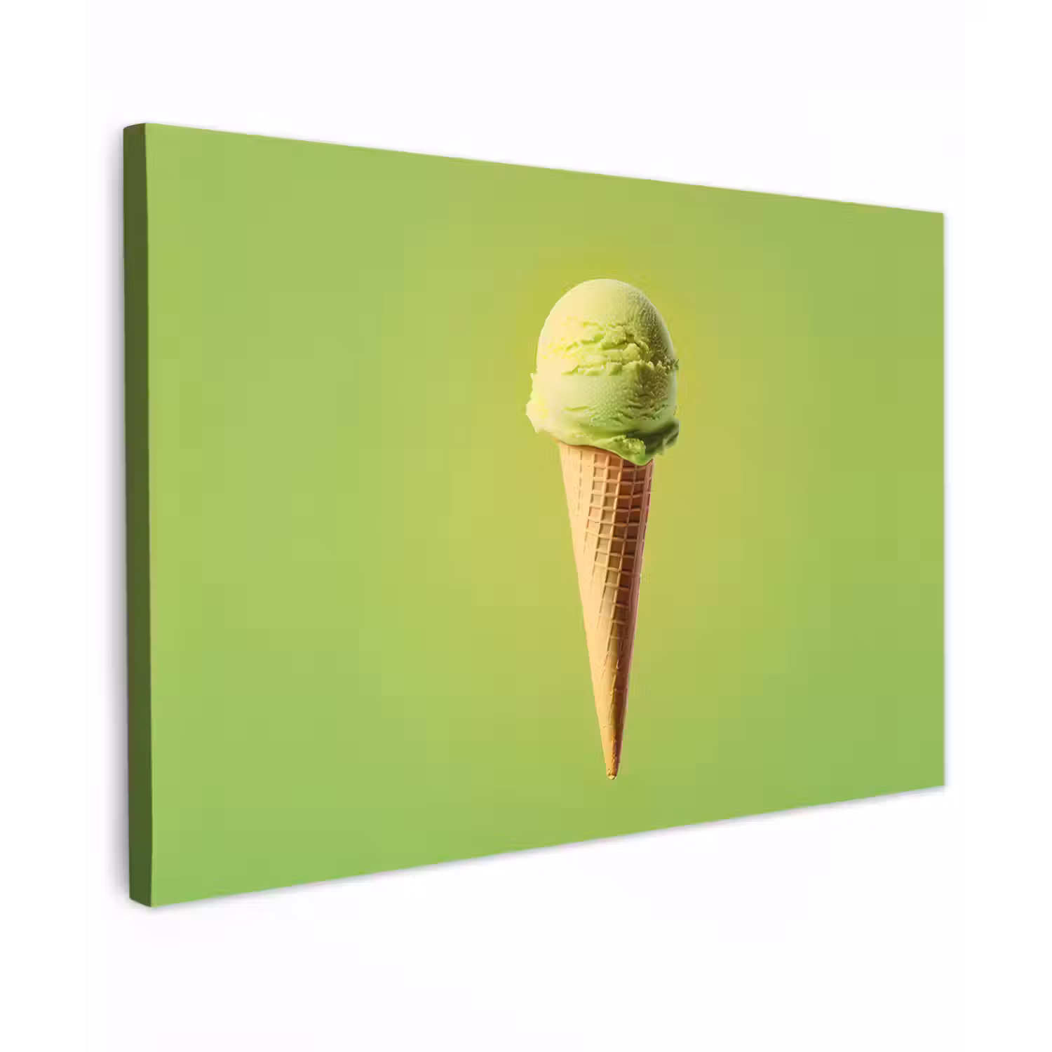Hoorntje - Schepijs - Groen Tuinposter op houten frame 2 cm dik klein -3d