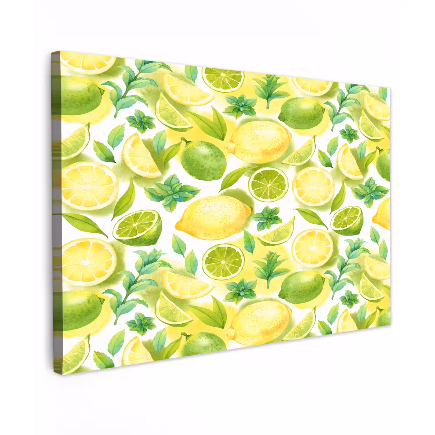 Citroen - Geel - Limoen - Groen Tuinposter op houten frame 2 cm dik klein 845 -3d