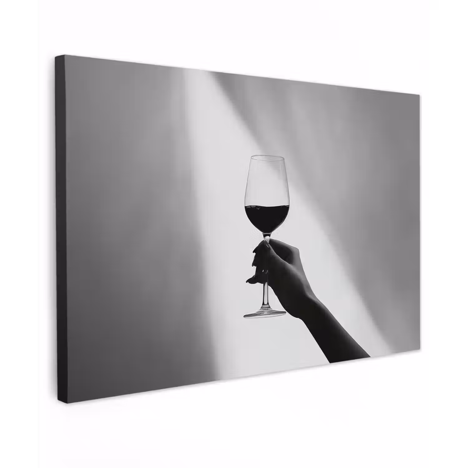 Lichtinval - Wijn - Rood - Glas Tuinposter op houten frame 2 cm dik klein -3d