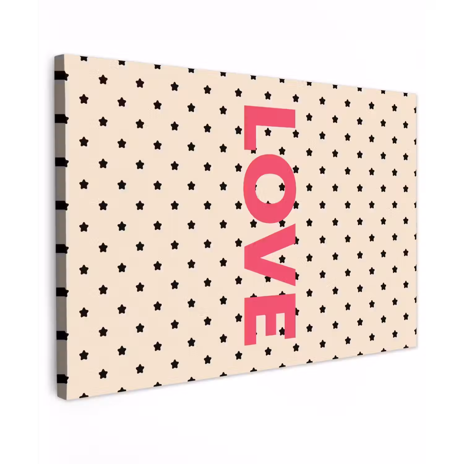 Love - Stippen - Roze Tuinposter op houten frame 2 cm dik klein -3d