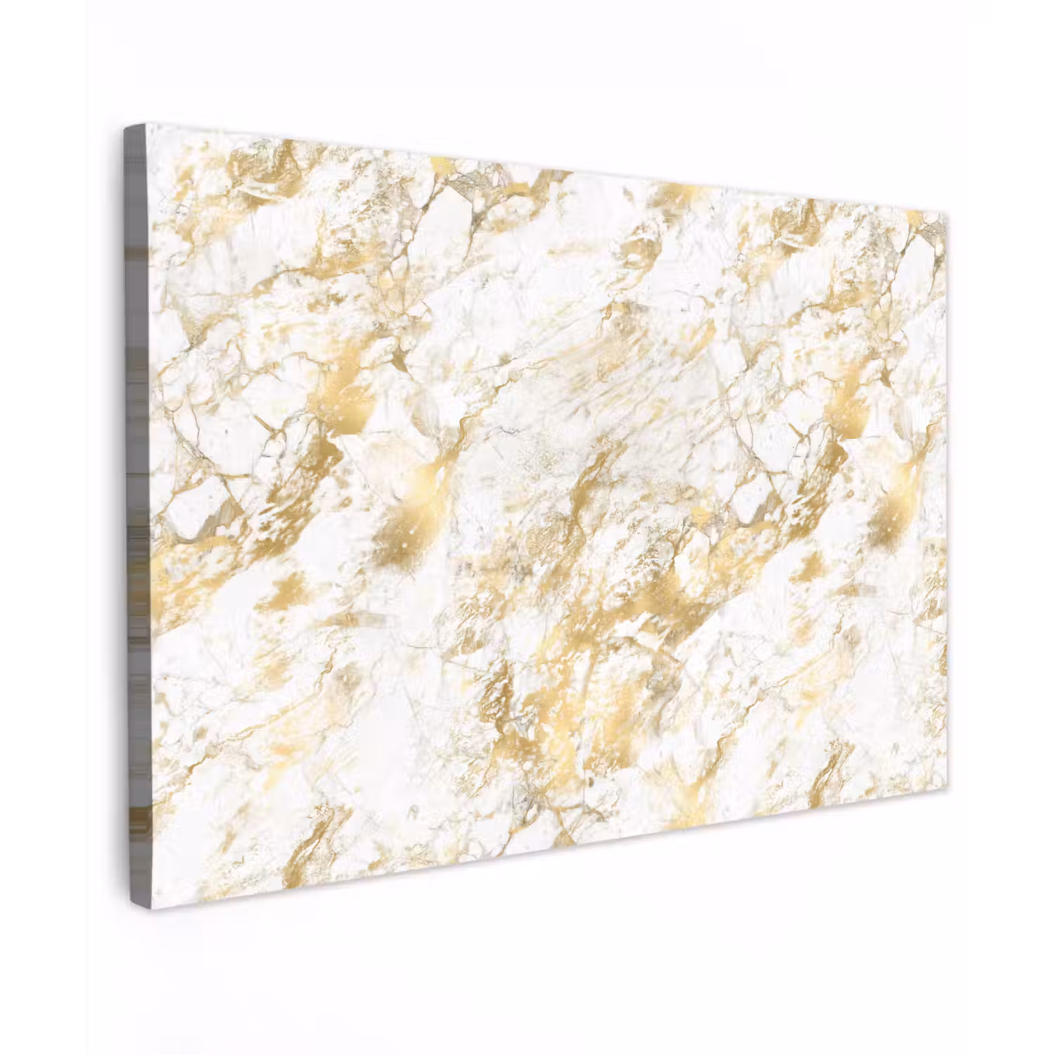 Marmer - Goud - Structuur Tuinposter op houten frame 2 cm dik klein 845 -3d