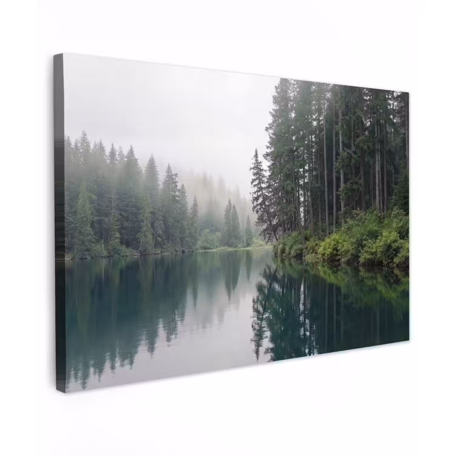 Bergen - Meer - Bos Tuinposter op houten frame 2 cm dik klein -3d