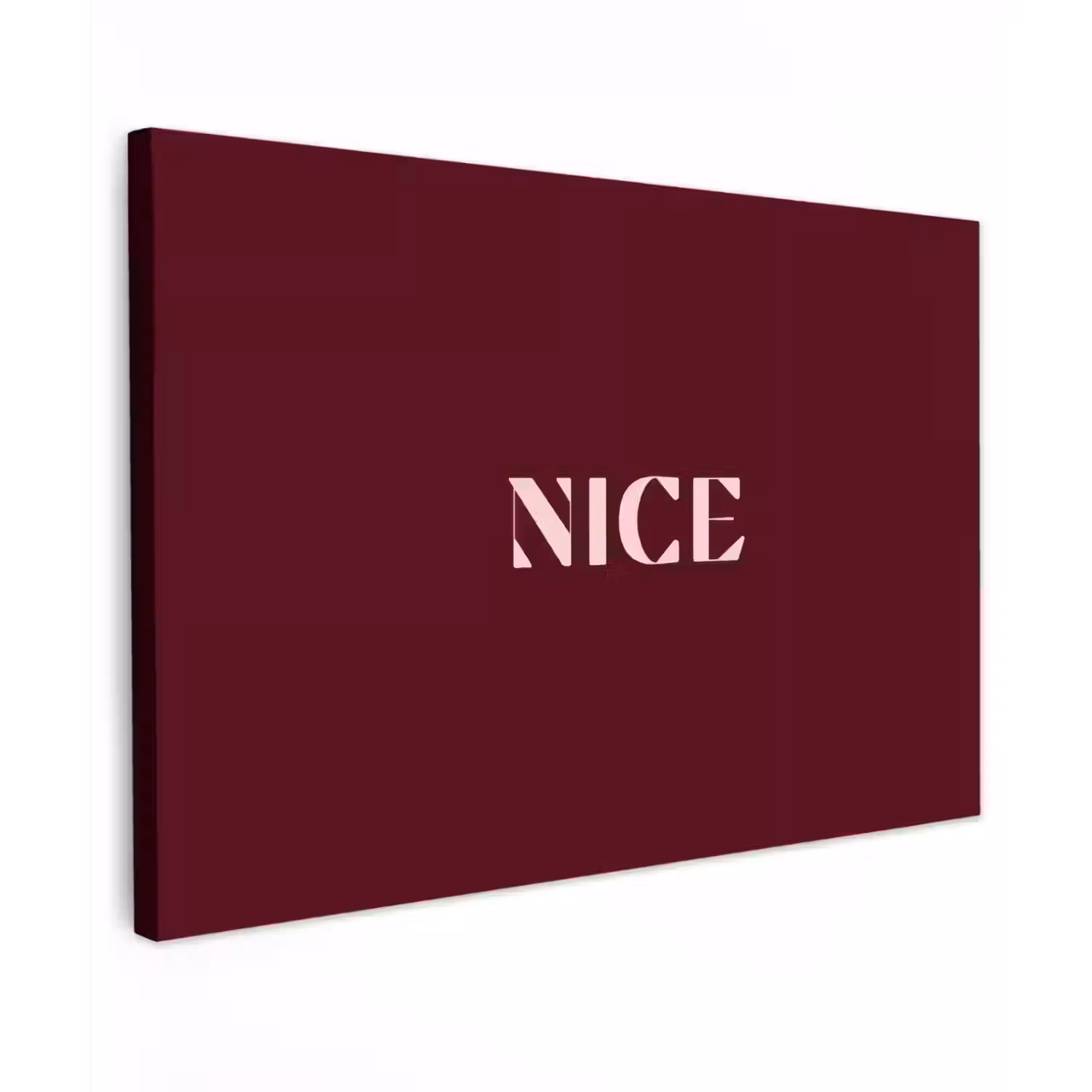 Nice - Bordeaux - Roze Tuinposter op houten frame 2 cm dik klein -3d