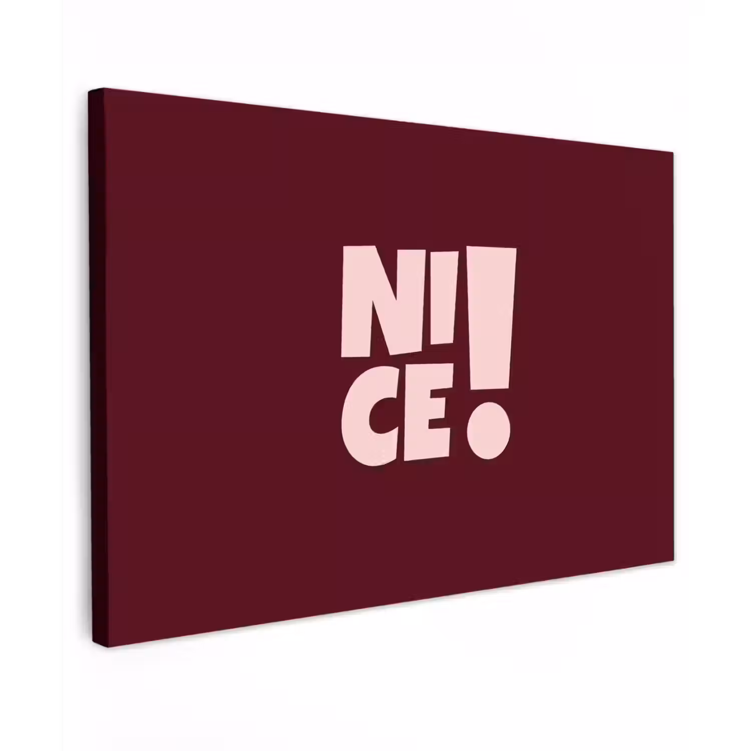 Nice - Uitroepteken - Rood Tuinposter op houten frame 2 cm dik klein -3d