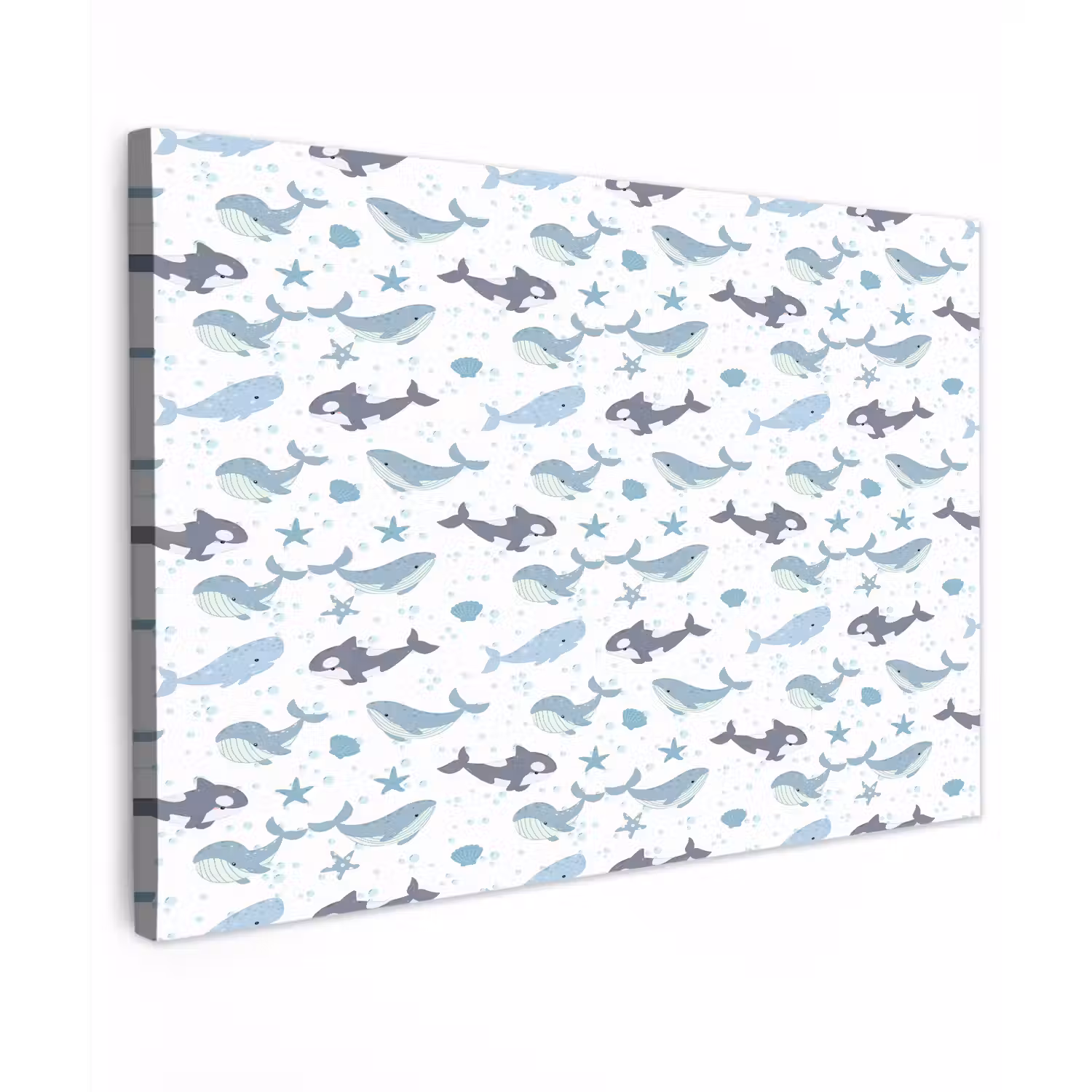 Oceaan - Walvis - Orka - Blauw Tuinposter op houten frame 2 cm dik klein 845 -3d