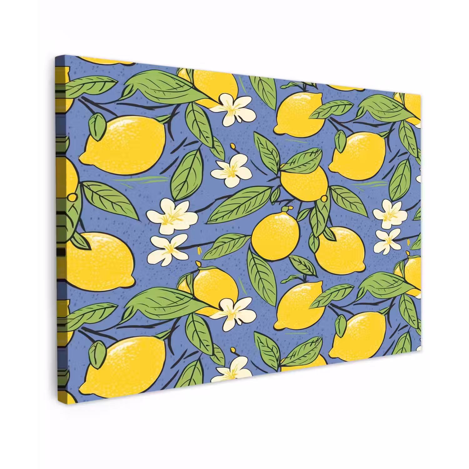Patroon - Citroen - Illustratie Tuinposter op houten frame 2 cm dik klein 845 -3d