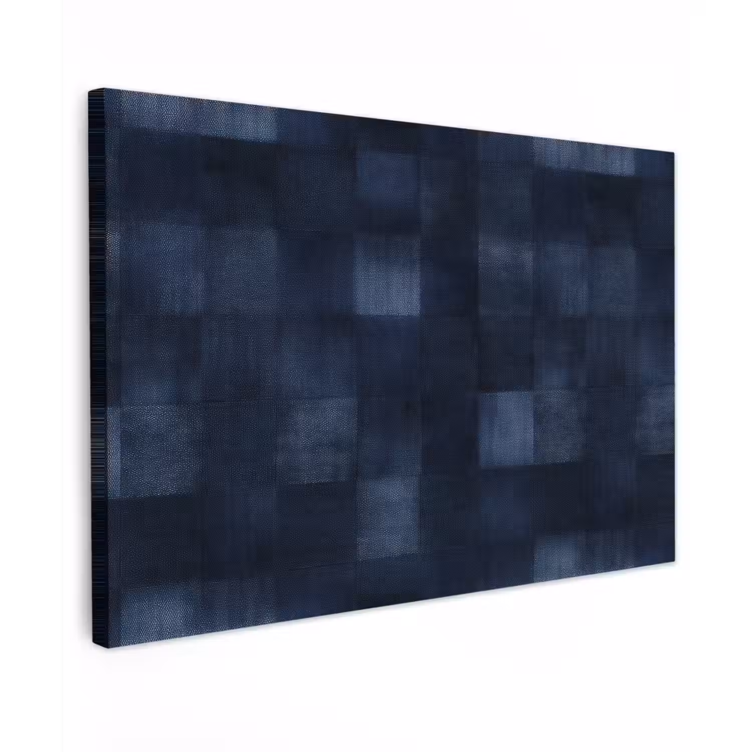 Patroon - Ruit - Marineblauw Tuinposter op houten frame 2 cm dik klein 845 -3d