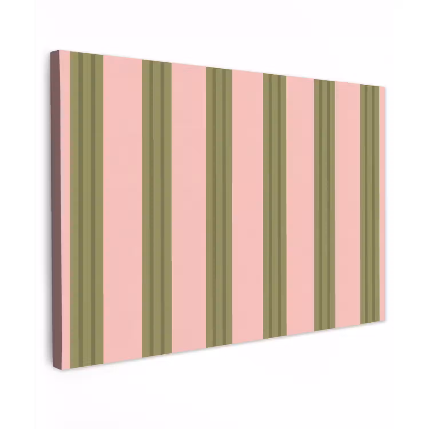 Patroon - Strepen - Abstract - Roze - Groen Tuinposter op houten frame 2 cm dik klein -3d