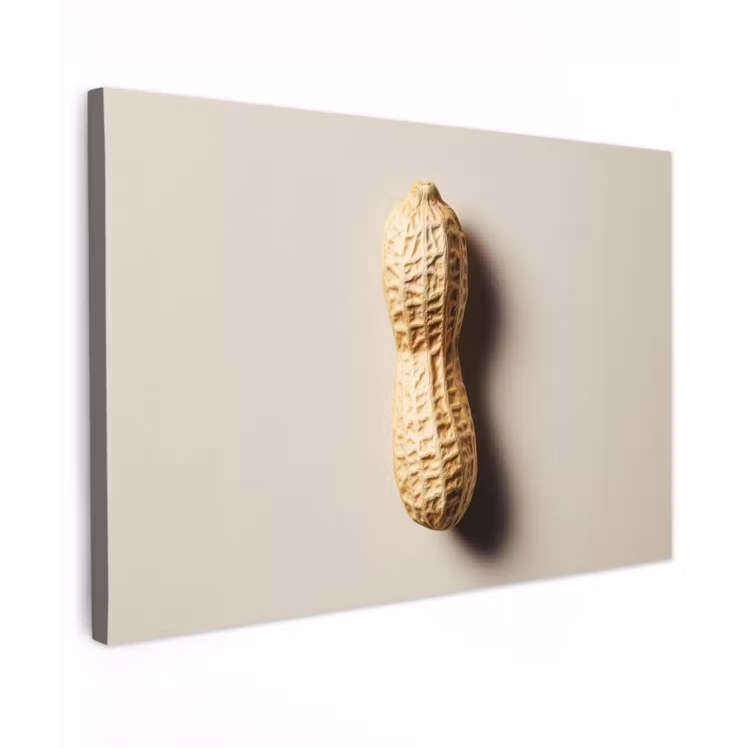 Pinda - Ruw - Beige Tuinposter op houten frame 2 cm dik klein -3d