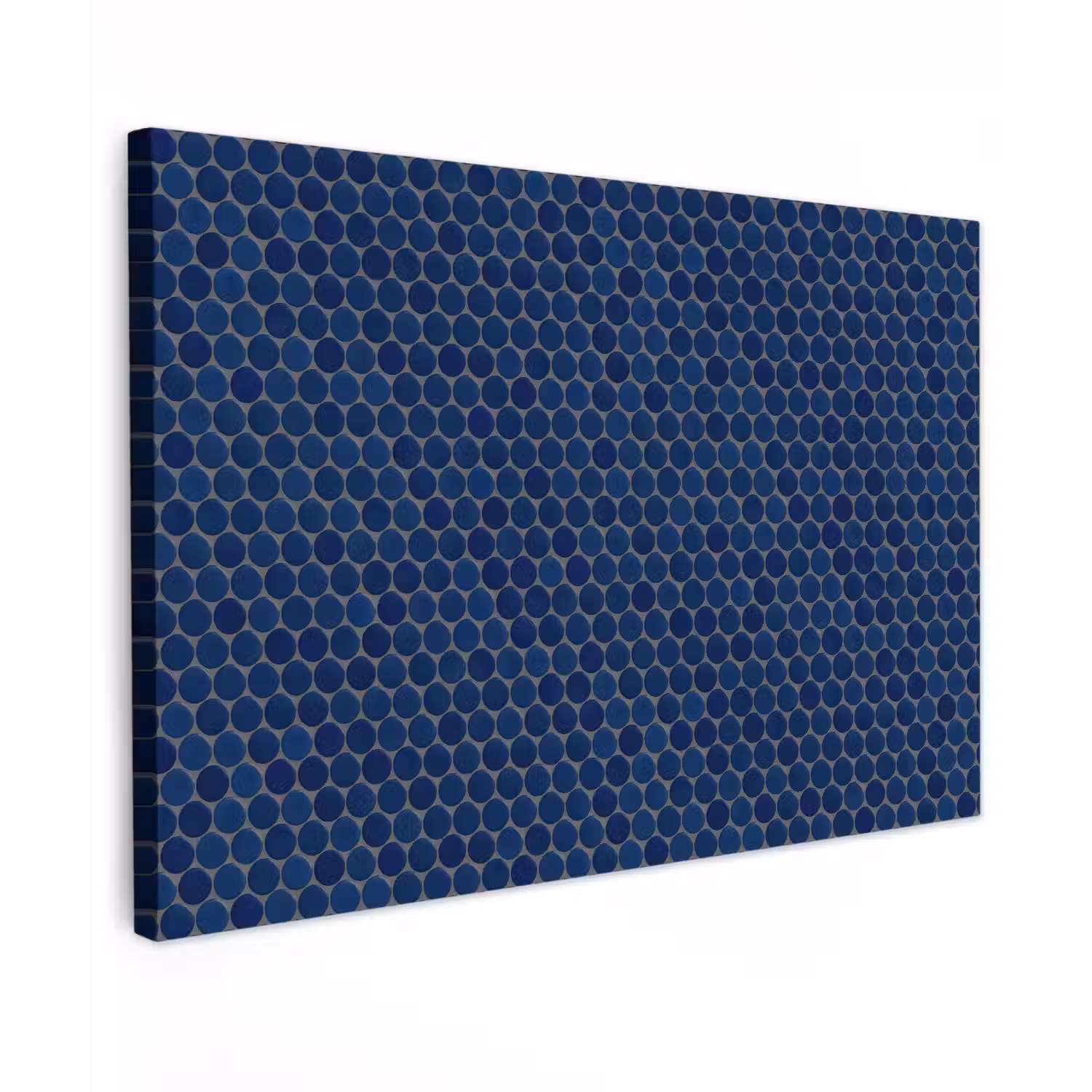 Penny - Mozaïek - Donkerblauw Tuinposter op houten frame 2 cm dik klein 845 -3d