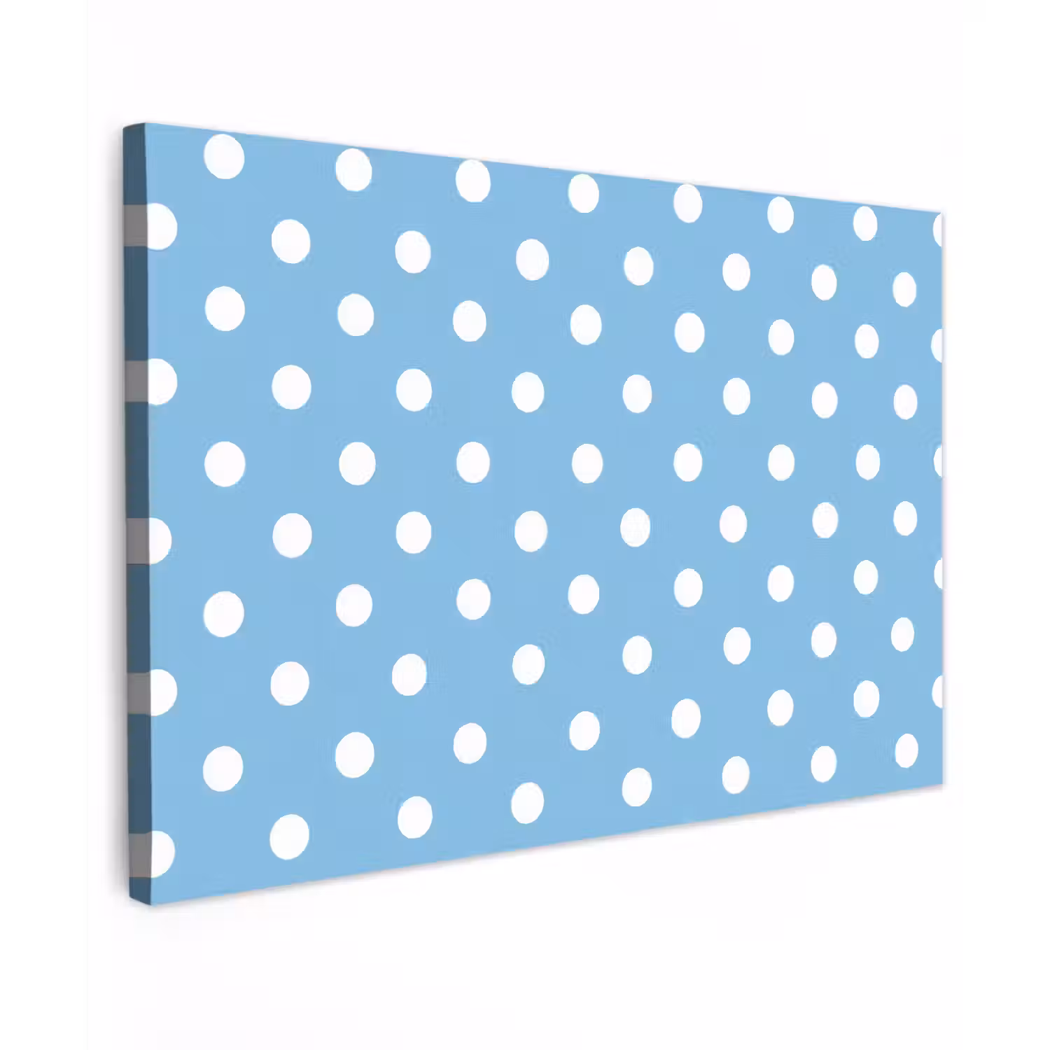Polka - Dots - Blauw Tuinposter op houten frame 2 cm dik klein 845 -3d
