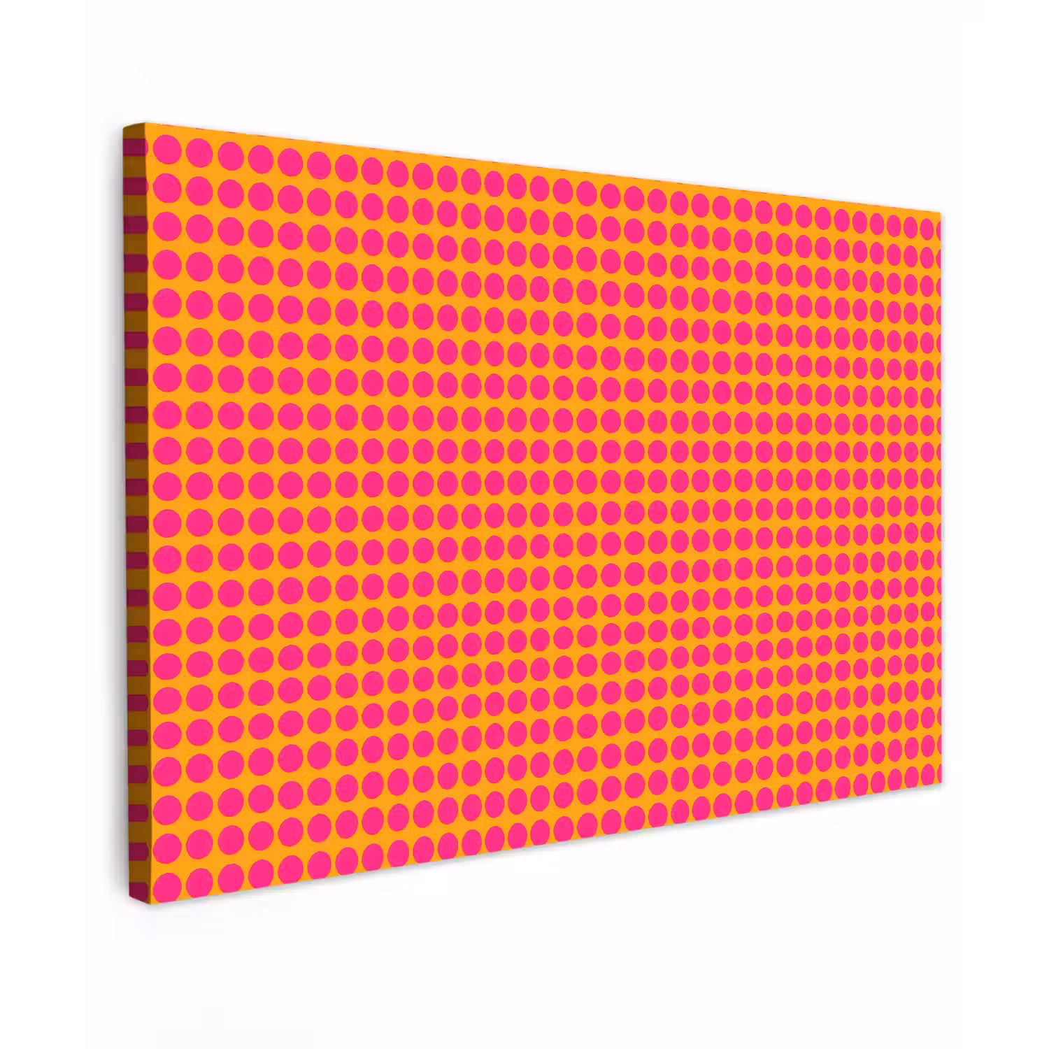 Stippen - Patroon - Oranje Tuinposter op houten frame 2 cm dik klein 845 -3d