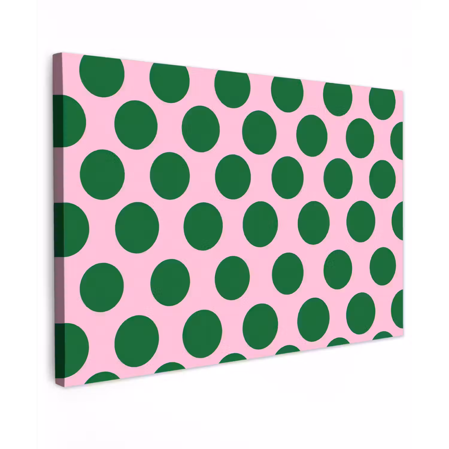 Polkadots - Patroon - Groen Tuinposter op houten frame 2 cm dik klein 845 -3d