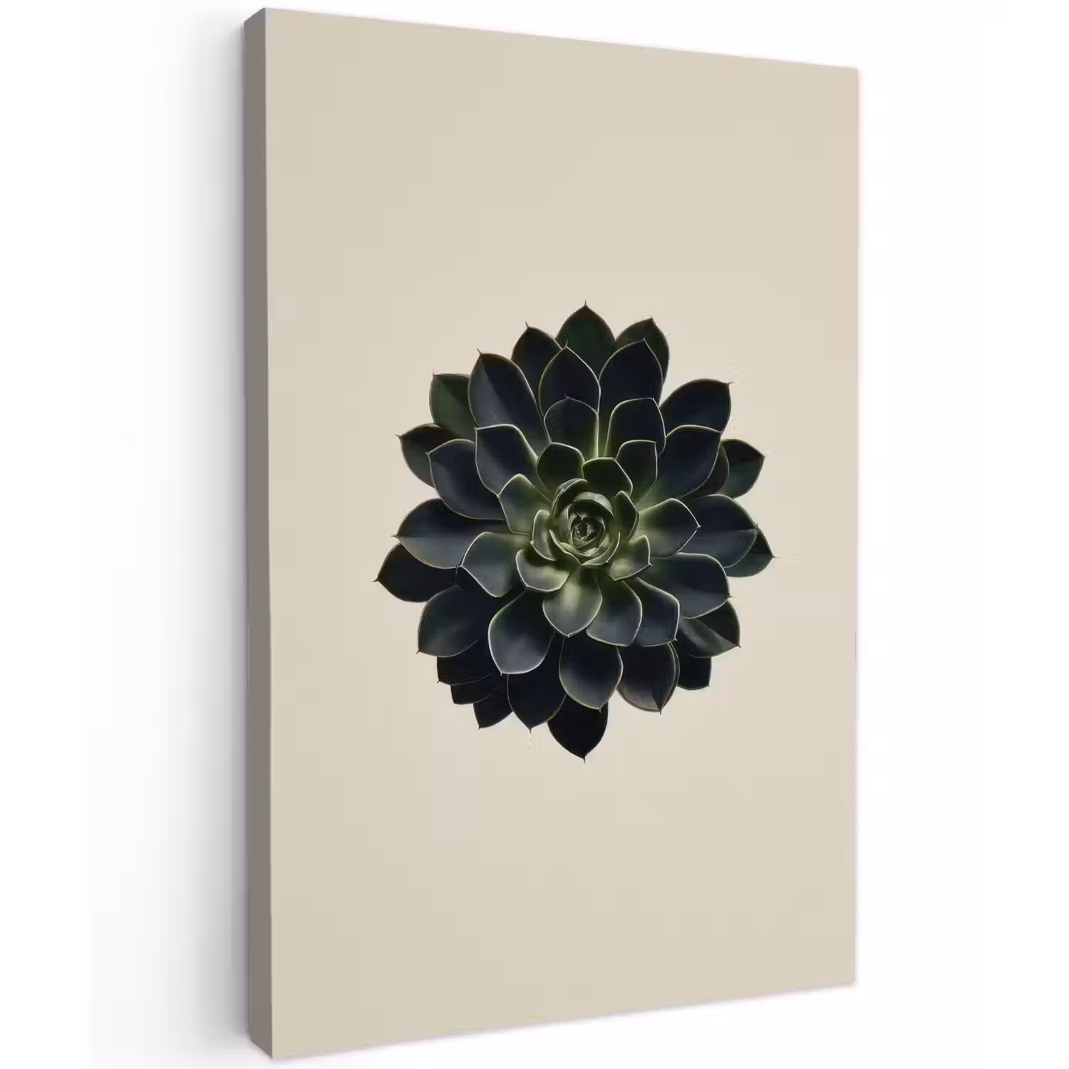 Rozet - Cirkelvormig - Donkergroen Tuinposter op houten frame 2 cm dik klein -3d