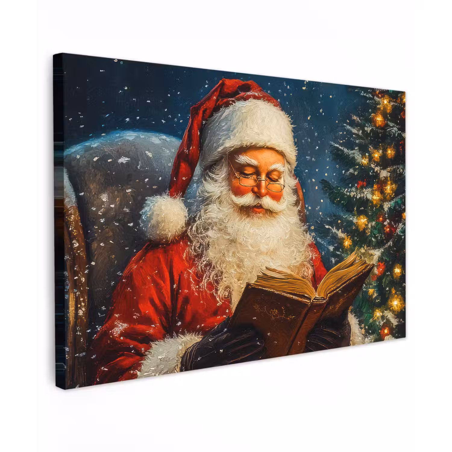 Kerstman - Kerst - Winter - Kerstboom Tuinposter op houten frame 2 cm dik klein -3d