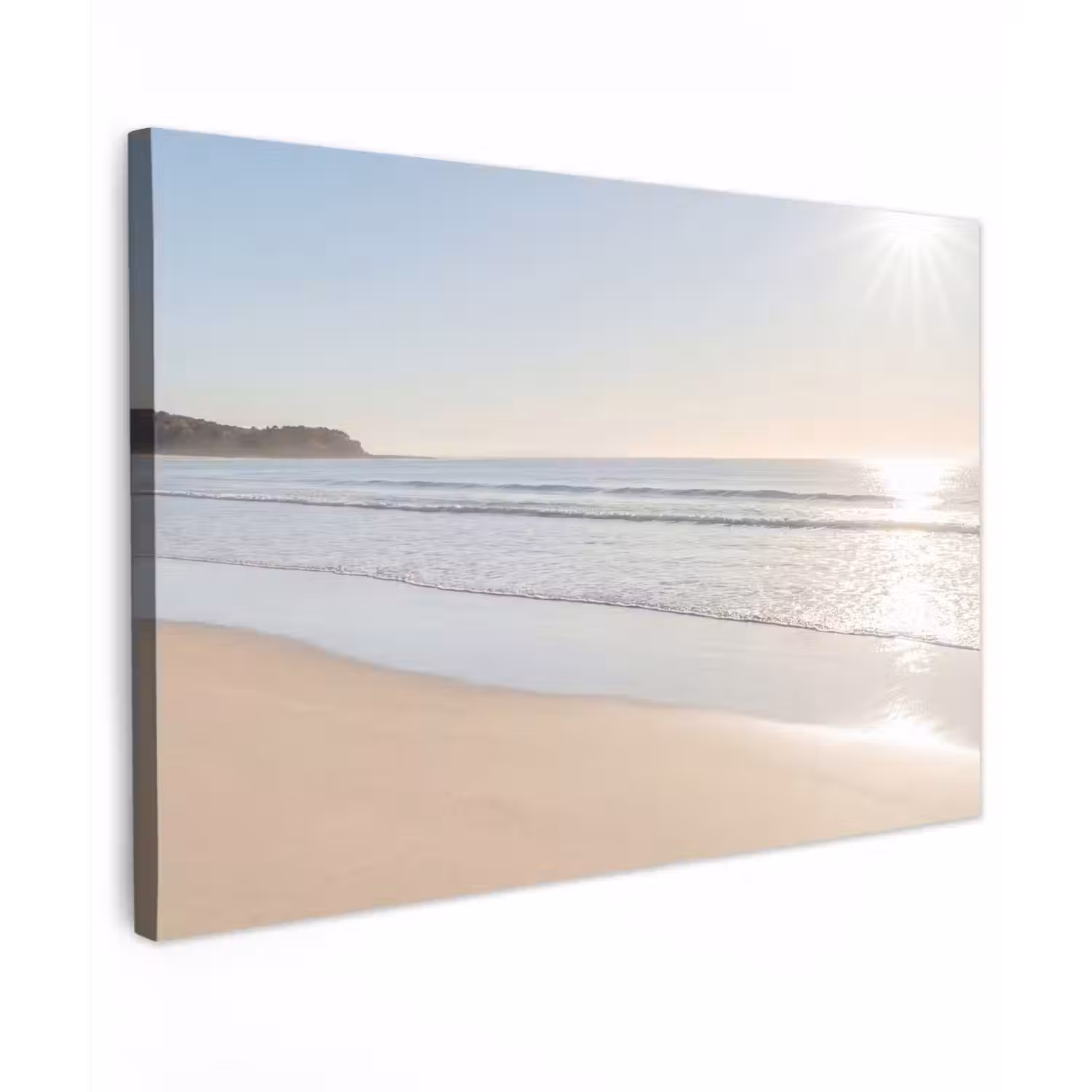 Zee - Zon - Zand Tuinposter op houten frame 2 cm dik klein -3d
