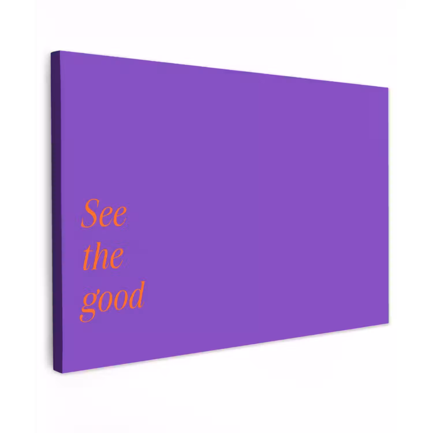 See the good - Oranje - Paars Tuinposter op houten frame 2 cm dik klein -3d