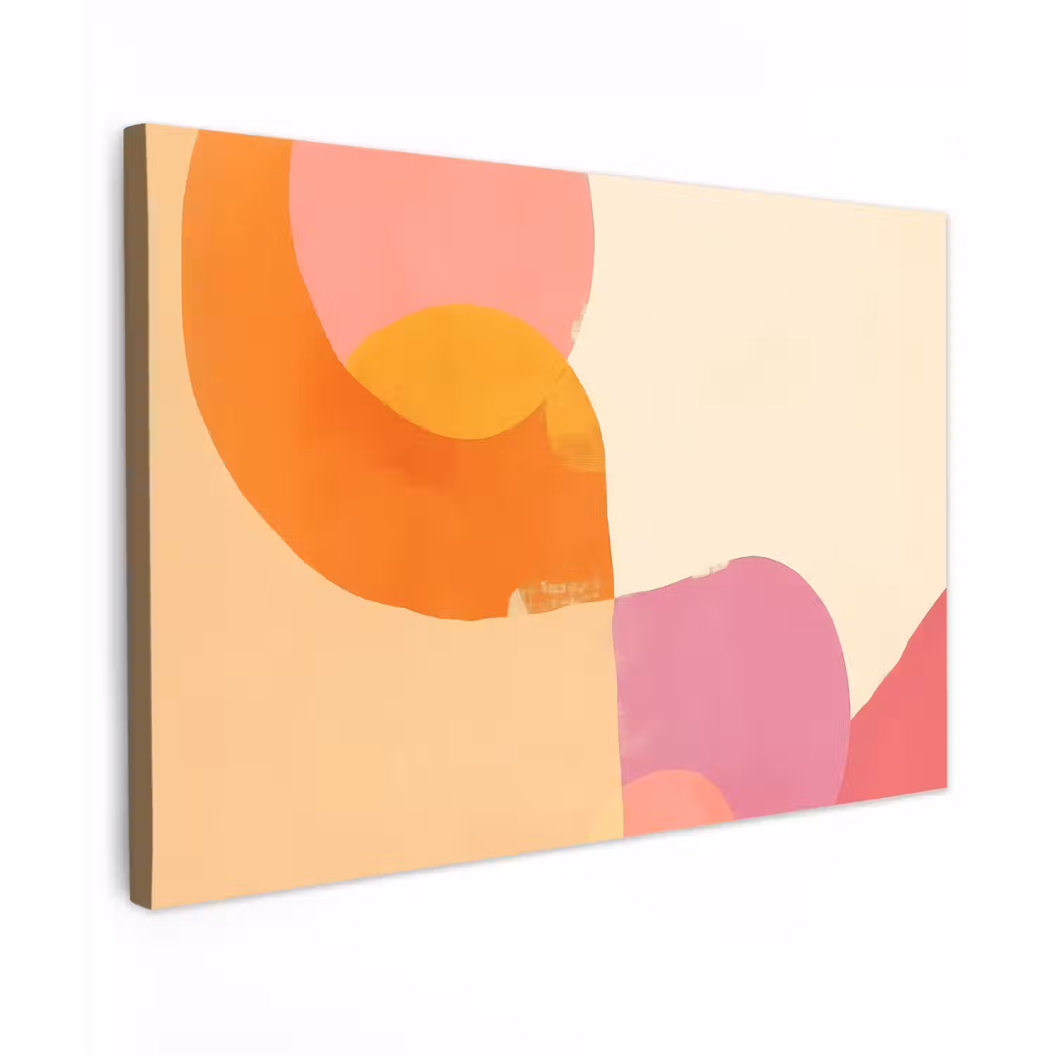 Vormen - Abstract - Kleurrijk Tuinposter op houten frame 2 cm dik klein -3d