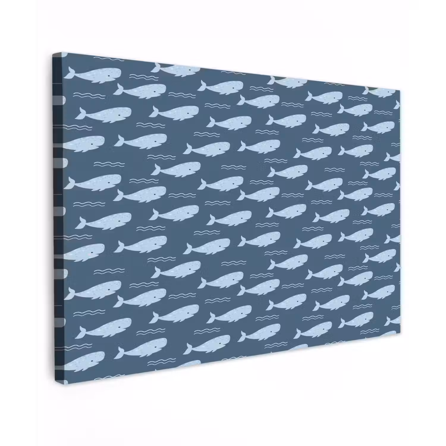 Klein - Oceaan - Golven - Blauw Tuinposter op houten frame 2 cm dik klein 845 -3d