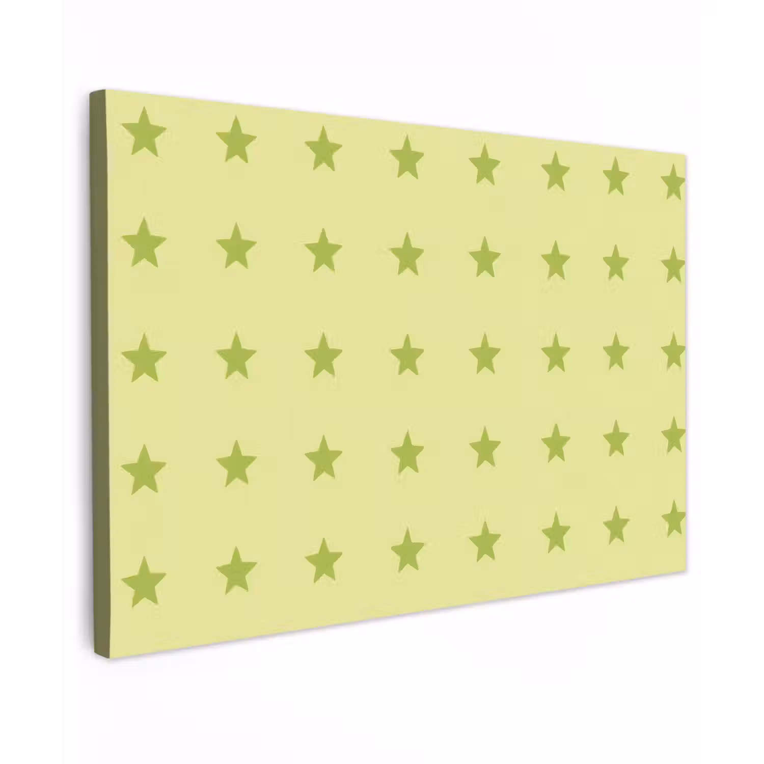 Sterren - Patroon - Groen Tuinposter op houten frame 2 cm dik klein 845 -3d