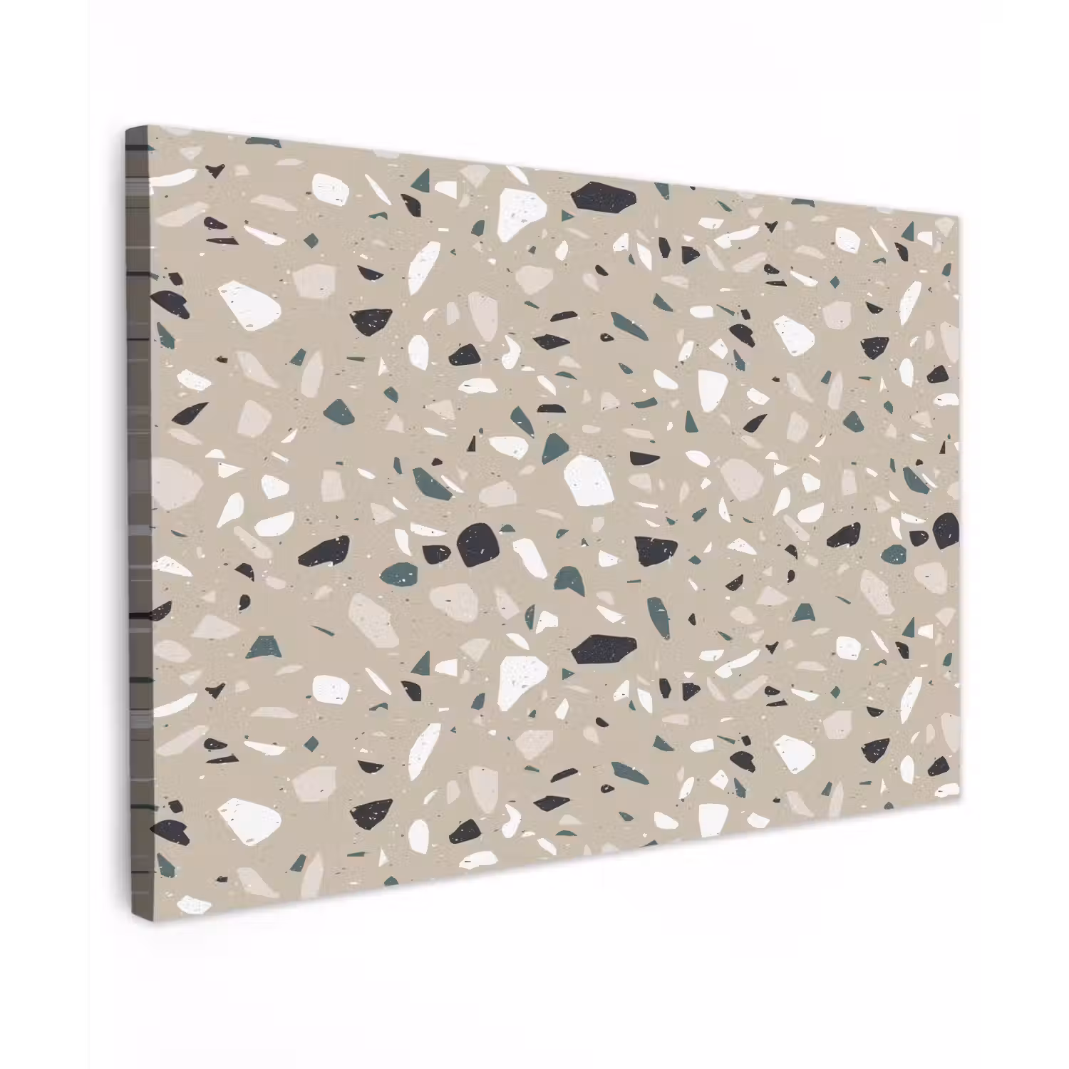 Terrazzo - Patroon - Groen Tuinposter op houten frame 2 cm dik klein 845 -3d