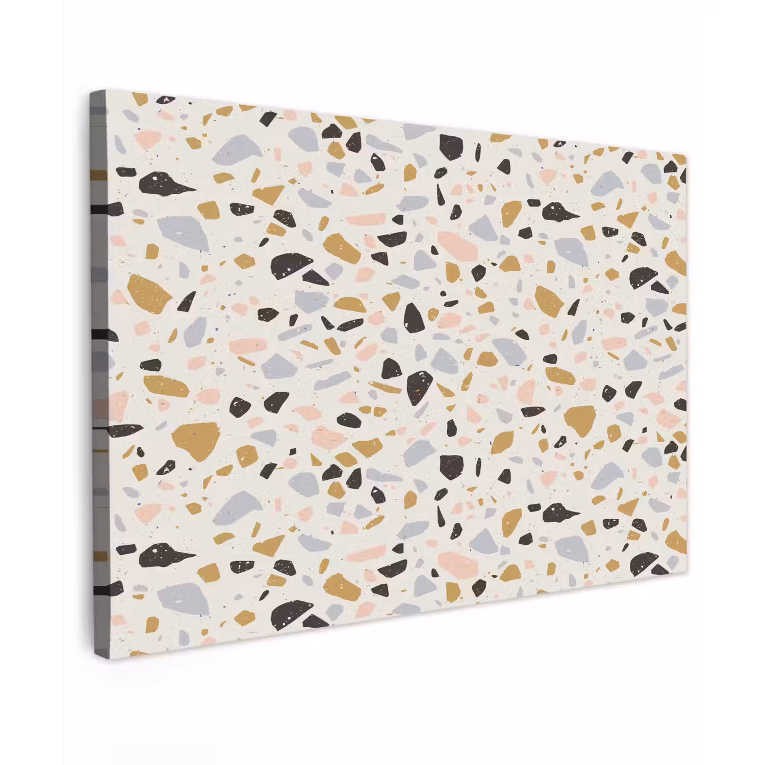Terrazzo - Patroon - Neutraal - Zacht - Multi Tuinposter op houten frame 2 cm dik klein 845 -3d