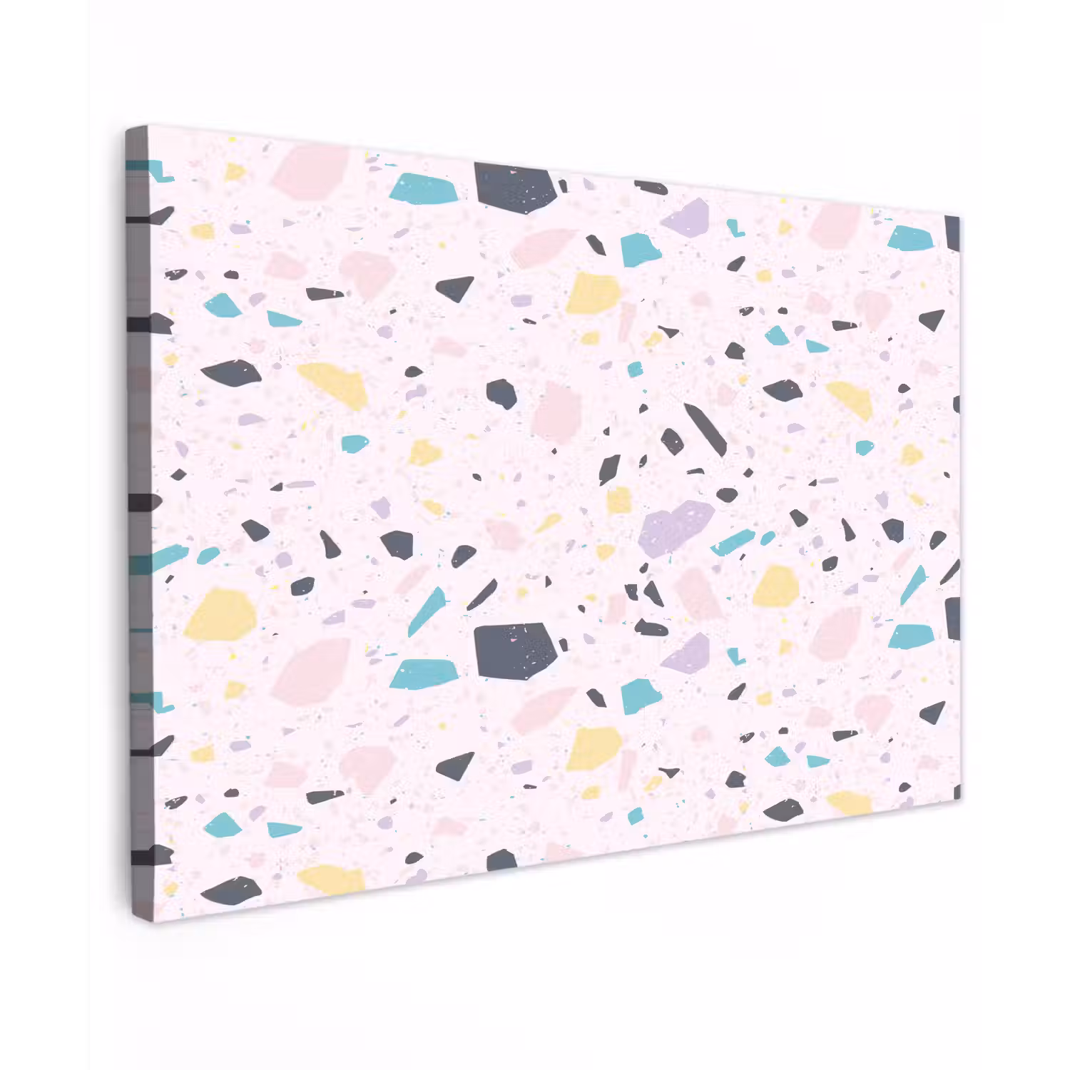 Terrazzo - Patroon - Zacht - Snoep Tuinposter op houten frame 2 cm dik klein 845 -3d