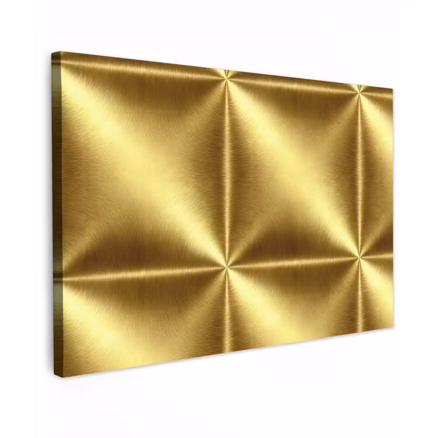 Textuur - Geborsteld Goud - Industrieel - Metallic Tuinposter op houten frame 2 cm dik klein 845 -3d