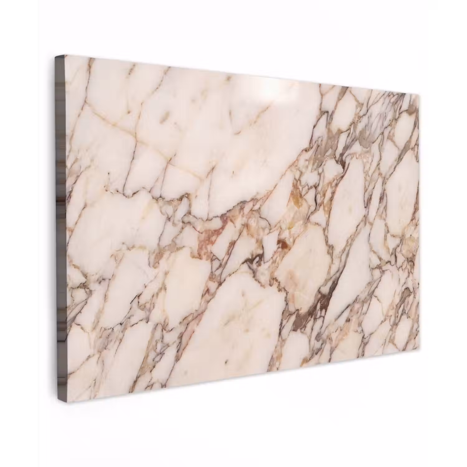 Textuur - Gesteente - Aderen - Abstract - Wit Tuinposter op houten frame 2 cm dik klein -3d