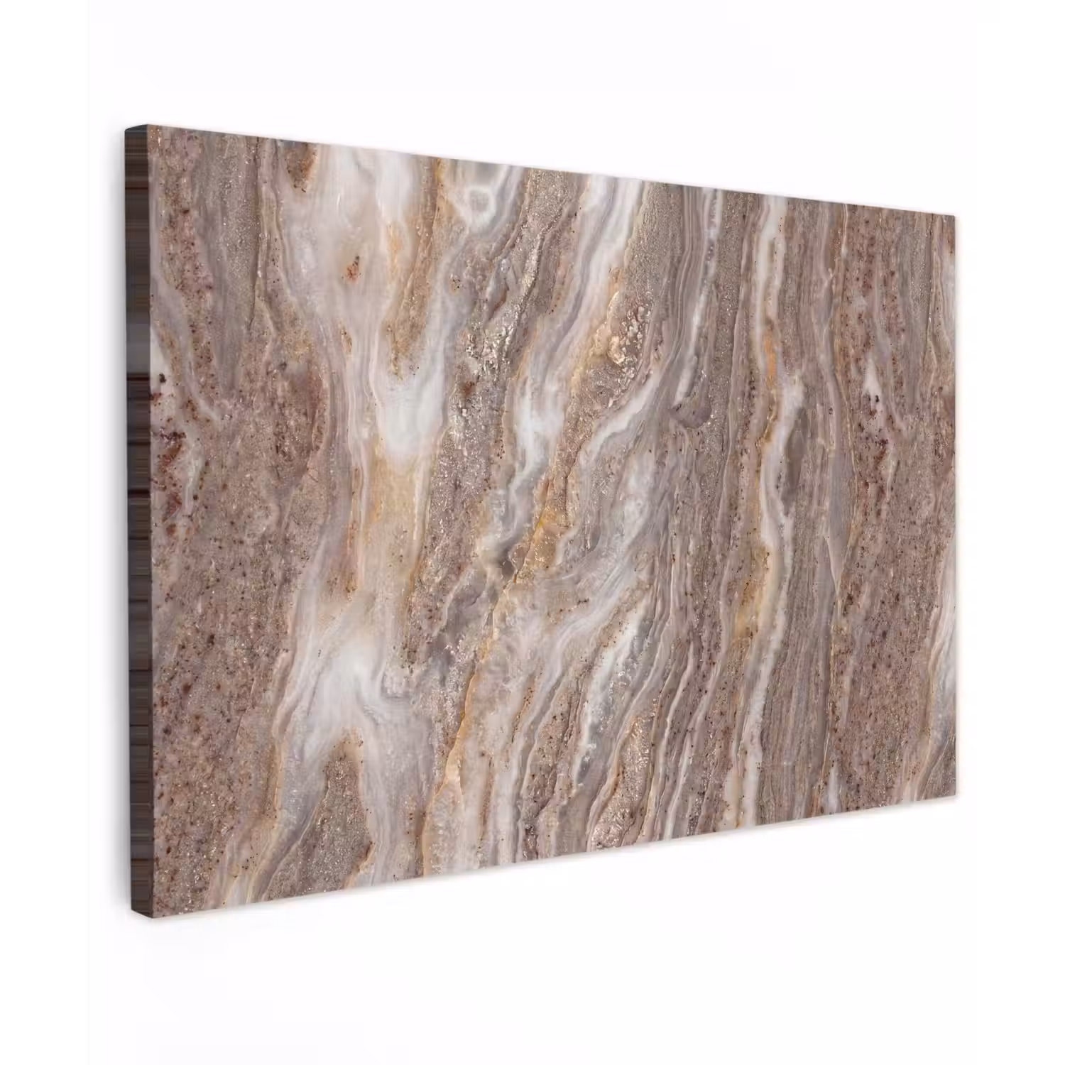 Textuur - Steen - Abstract - Beige Tuinposter op houten frame 2 cm dik klein -3d