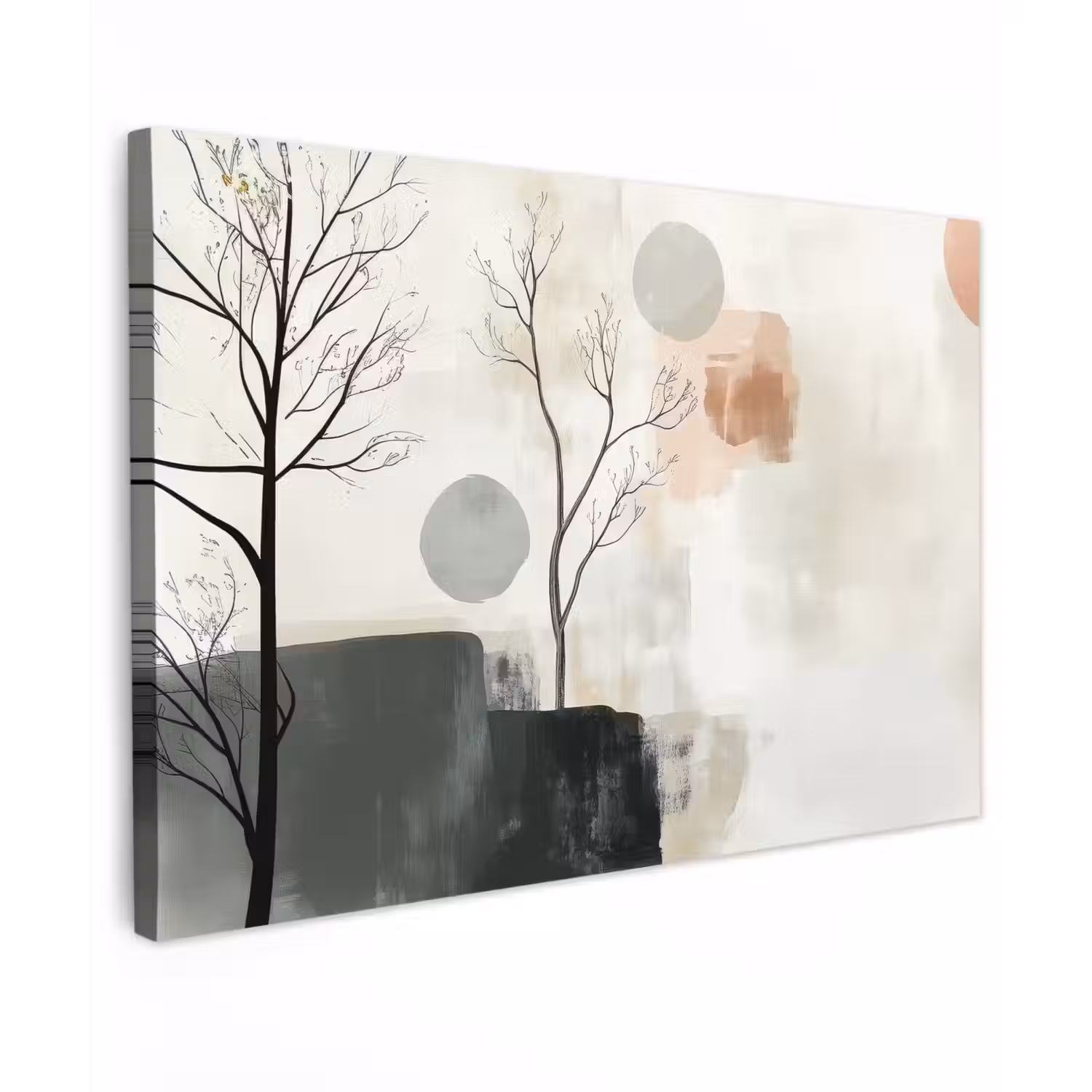 Wabi sabi - Beige - Plant Tuinposter op houten frame 2 cm dik klein -3d
