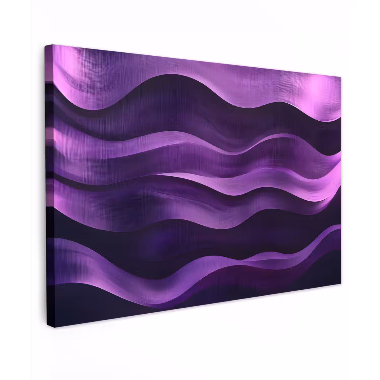 Golven - Abstract - Paars Tuinposter op houten frame 2 cm dik klein -3d