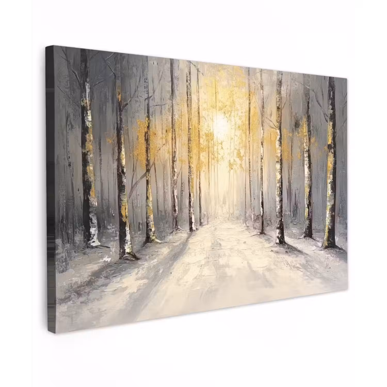 Winter - Abstract - Sneeuw - Natuur - Zon Tuinposter op houten frame 2 cm dik klein -3d