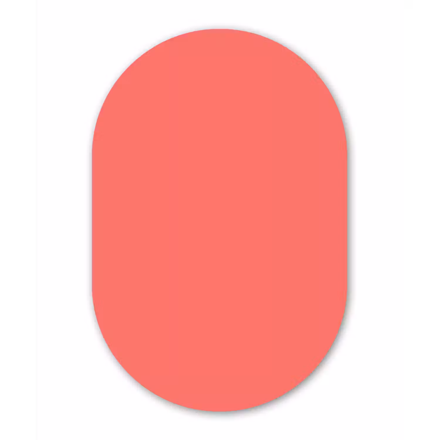 Coral - Punch - Koraal Wandcirkel Ovaal Forex klein 630 -3d