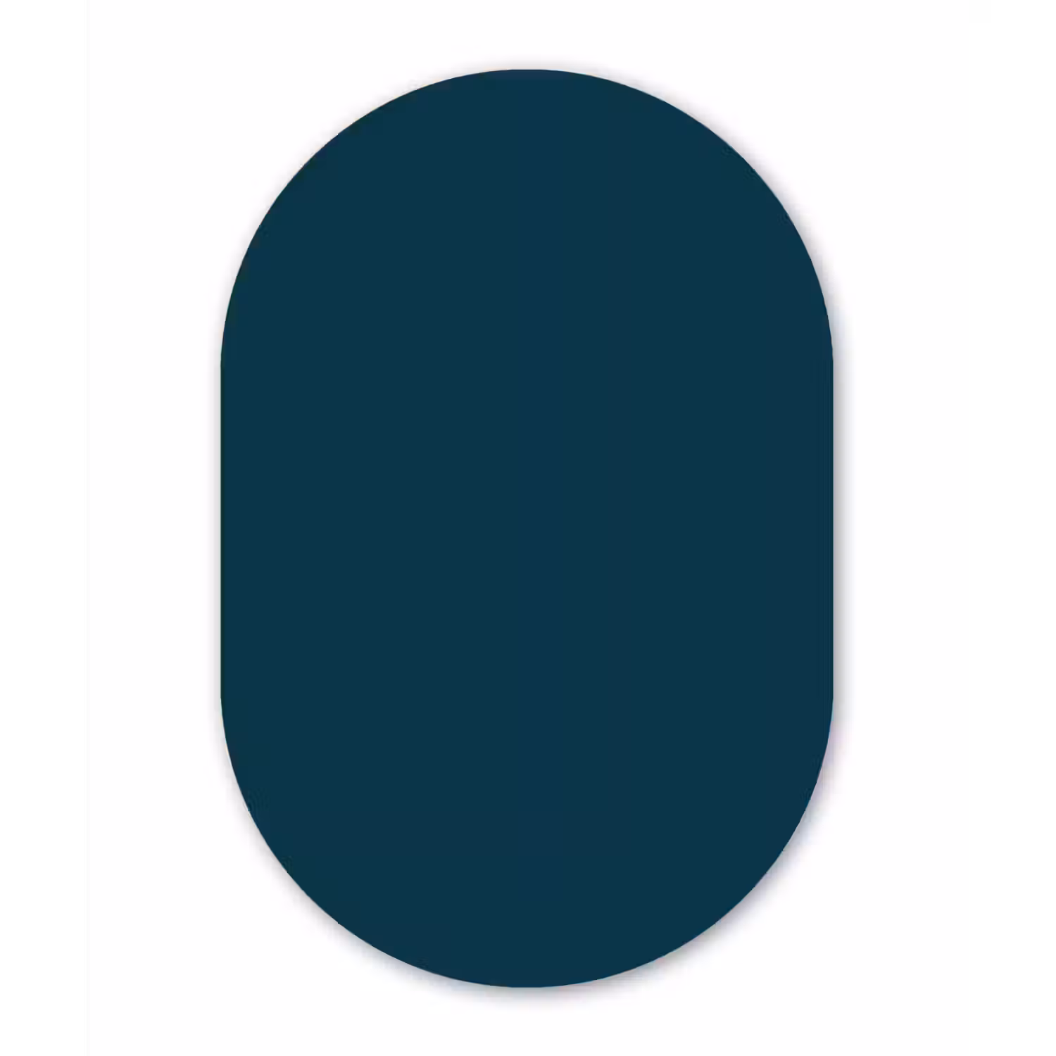 Dark - Indigo - Blauw Wandcirkel Ovaal Forex klein 630 -3d