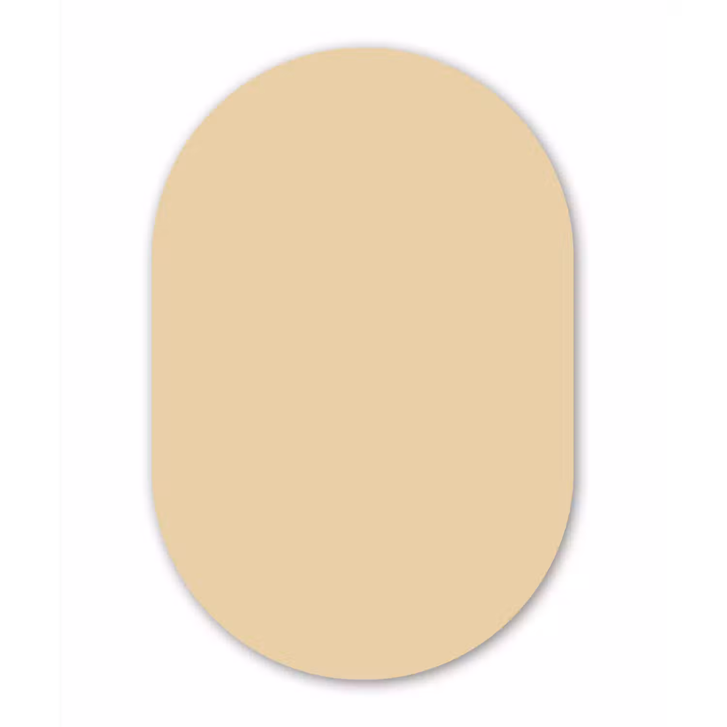 Desert - Sand - Nude Wandcirkel Ovaal Forex klein 630 -3d