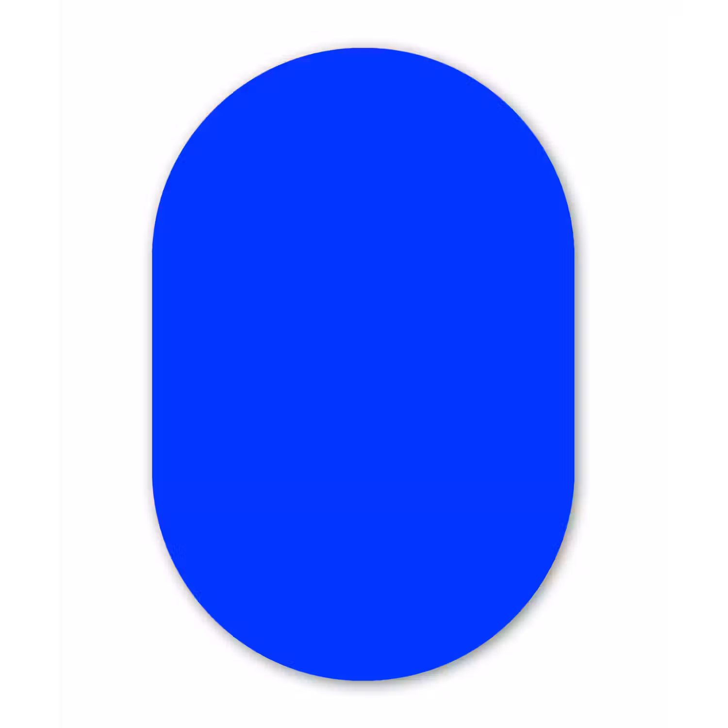 Electric - Blue - Blauw Wandcirkel Ovaal Forex klein 630 -3d