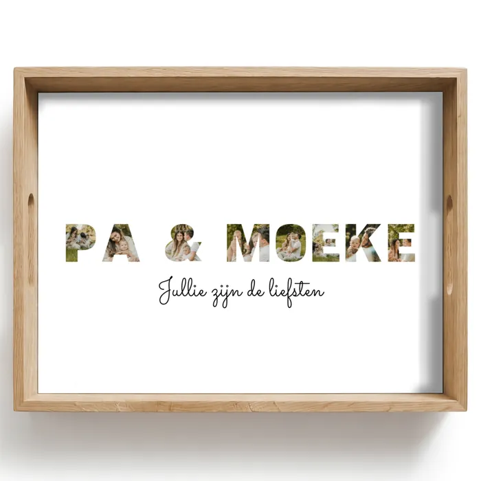 Pa & Moeke - Lettercollage Dienblad Rechthoek middel -z3d_shopping