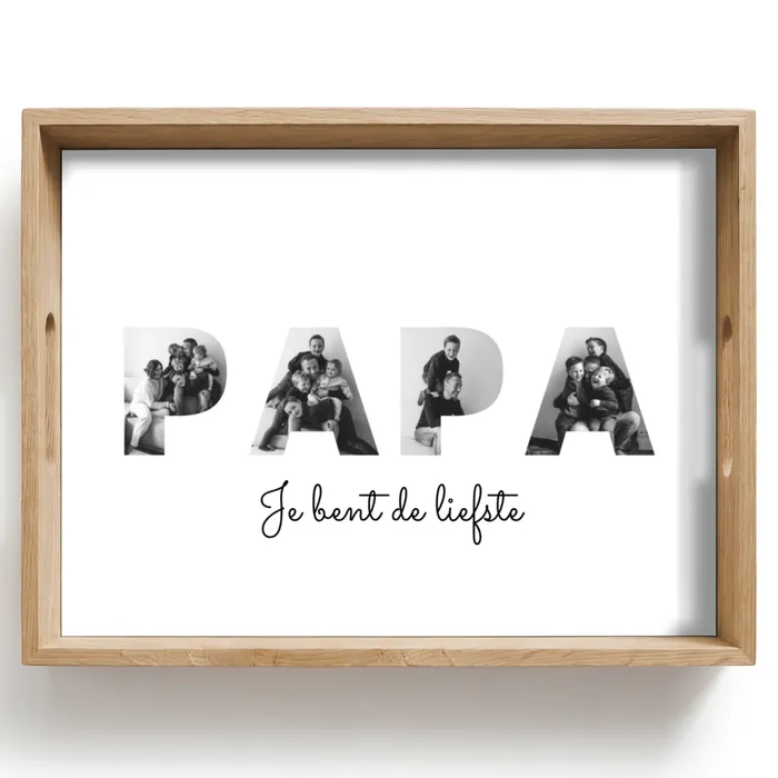 Papa - Lettercollage Dienblad Rechthoek middel -z3d_shopping